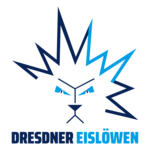 Logo Dresdner Eislöwen Logo der Dresdner Eislöwen als Logo mit Bild und Textelement in Dunkelblau und Hellblau