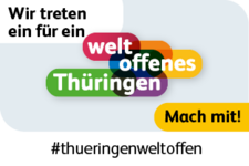 Logo Weltoffenes Thüringen Wir treten ein für ein Weltoffenes Thüringen. Mach mit!